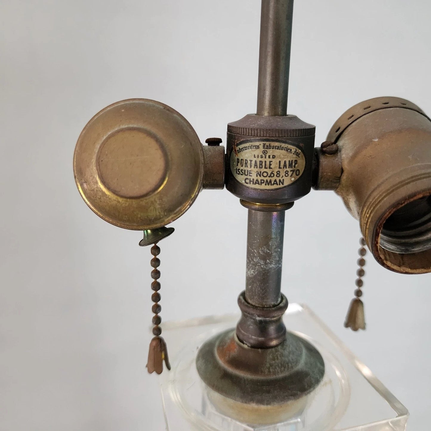 Chapman Italian Column Table Lamps Neoclassical 1970s Pair