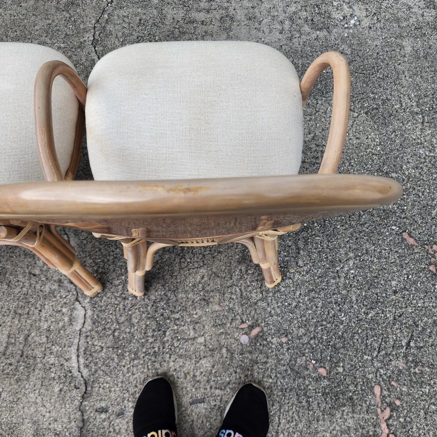 Vintage Bamboo & Tessellated Dining Chairs Set of 6