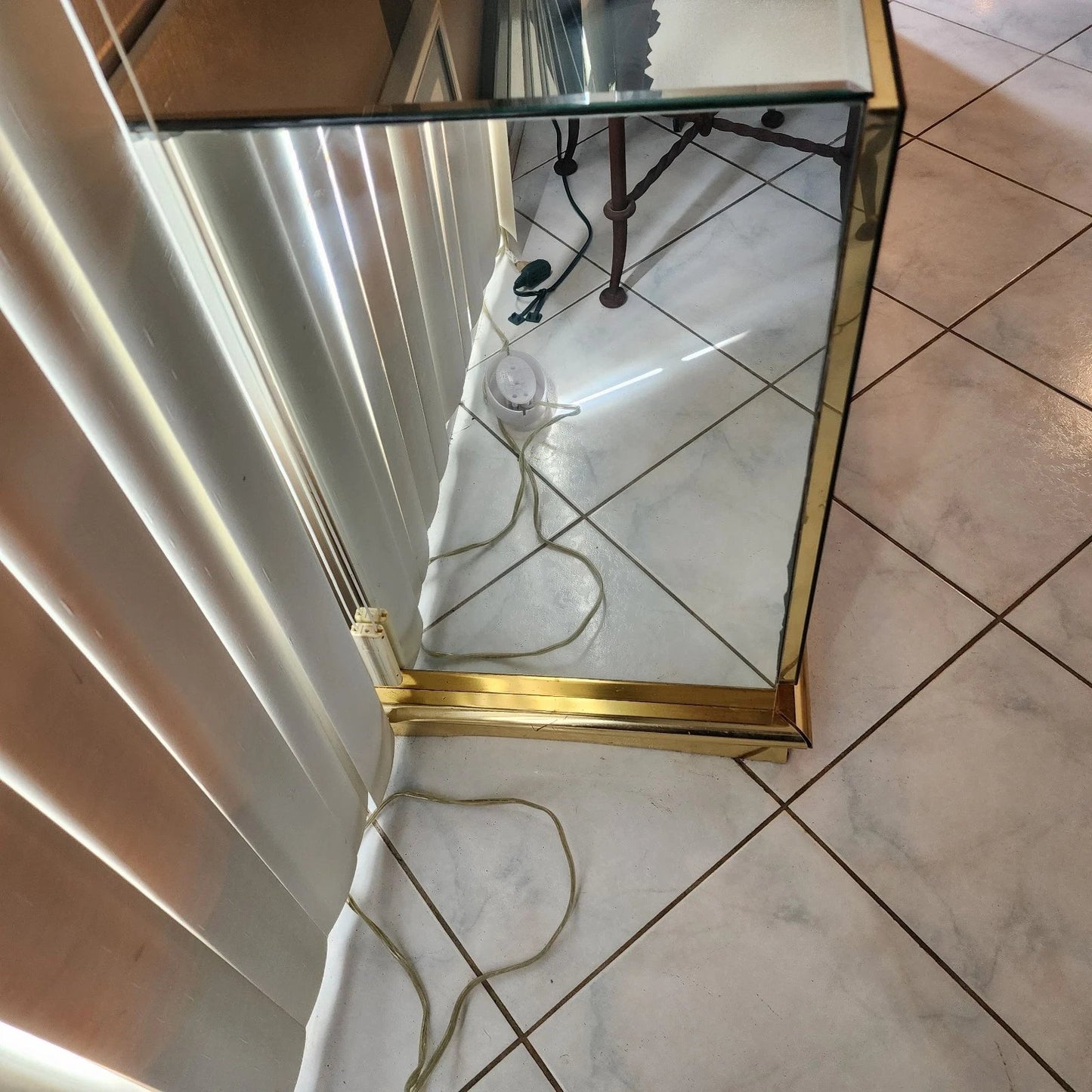 Vintage Ello Style Mirrored Buffet Sideboard