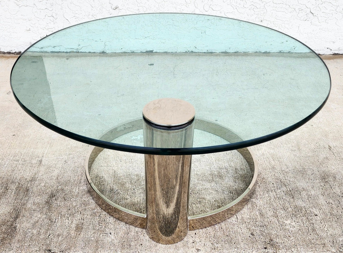 MCM Chrome Coffee Table by Leon Rosen for Pace 1970s