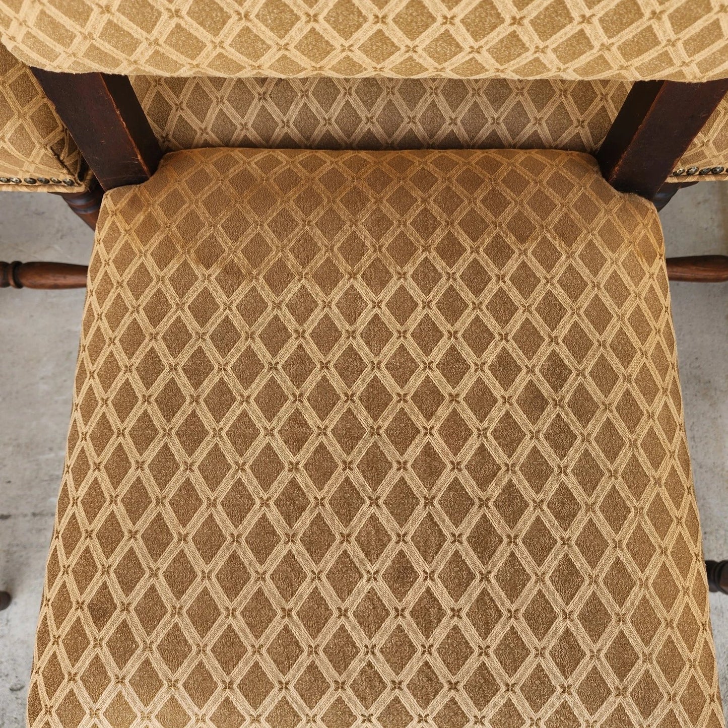 Antique English Dining Chairs High Back Set of 8