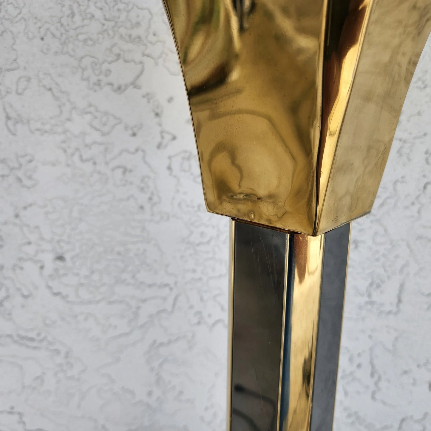 MCM Fredrick Raymond Style Brass & Chrome Floor Lamp