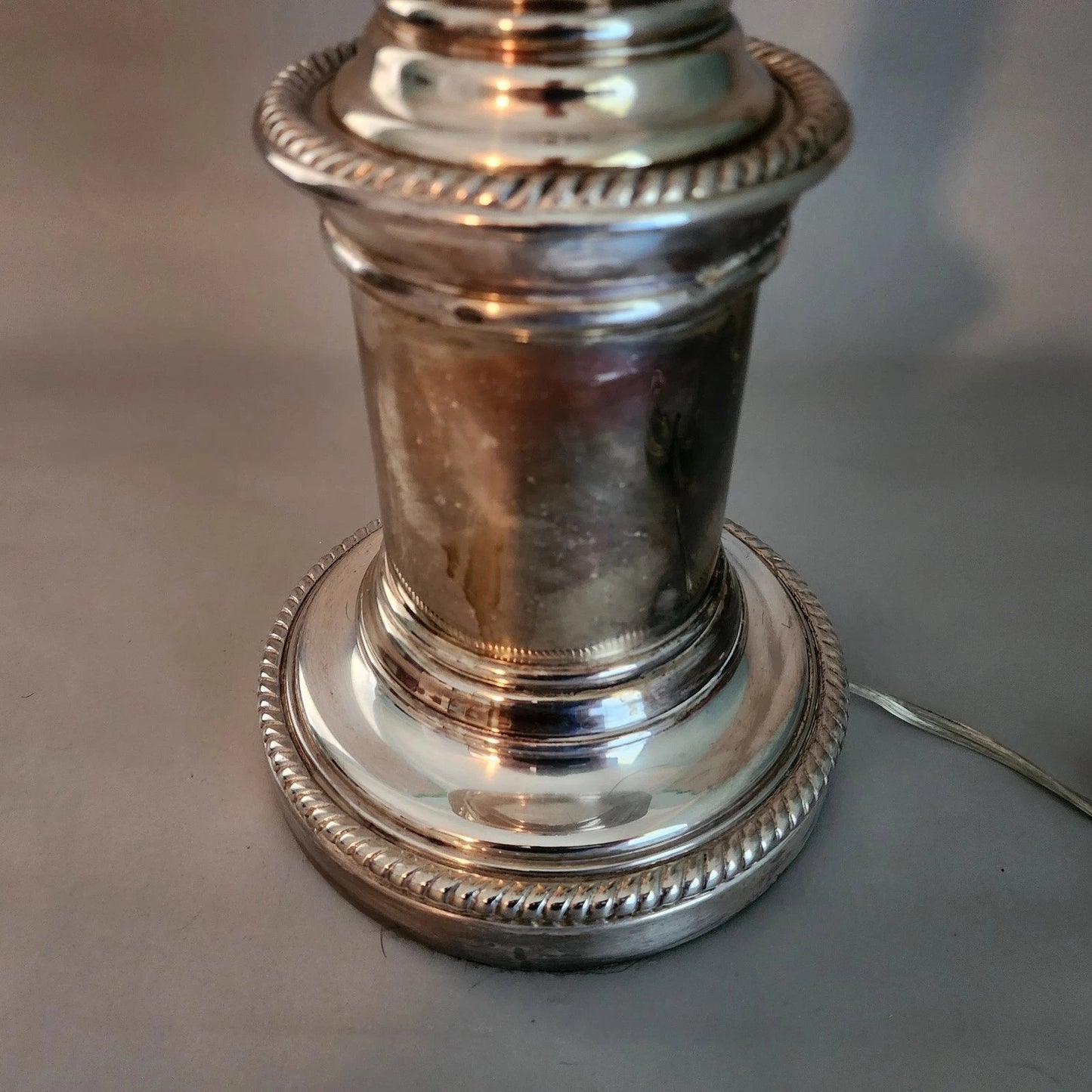 Ralph Lauren Silvered Brass Table Lamp & Shade