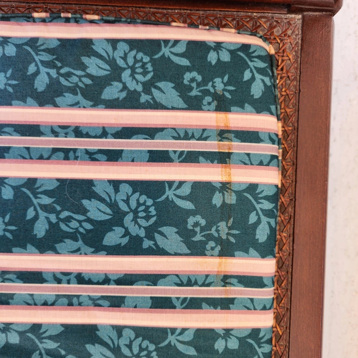 Vintage French Country Cane Bench