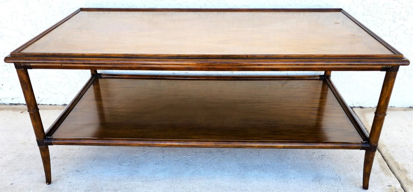 Woodbridge Linwood Center Side Table Faux Bamboo