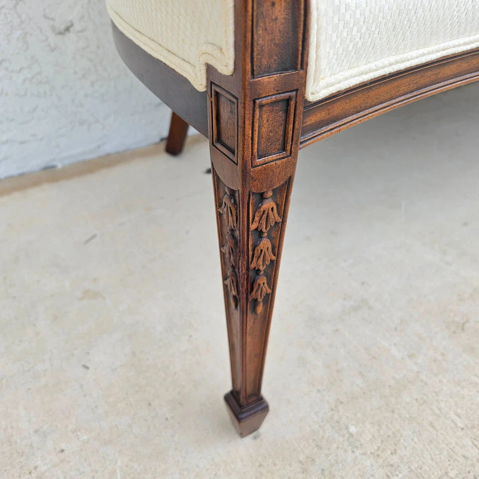 Antique Mahogany Serpentine Hepplewhite Style Sofa