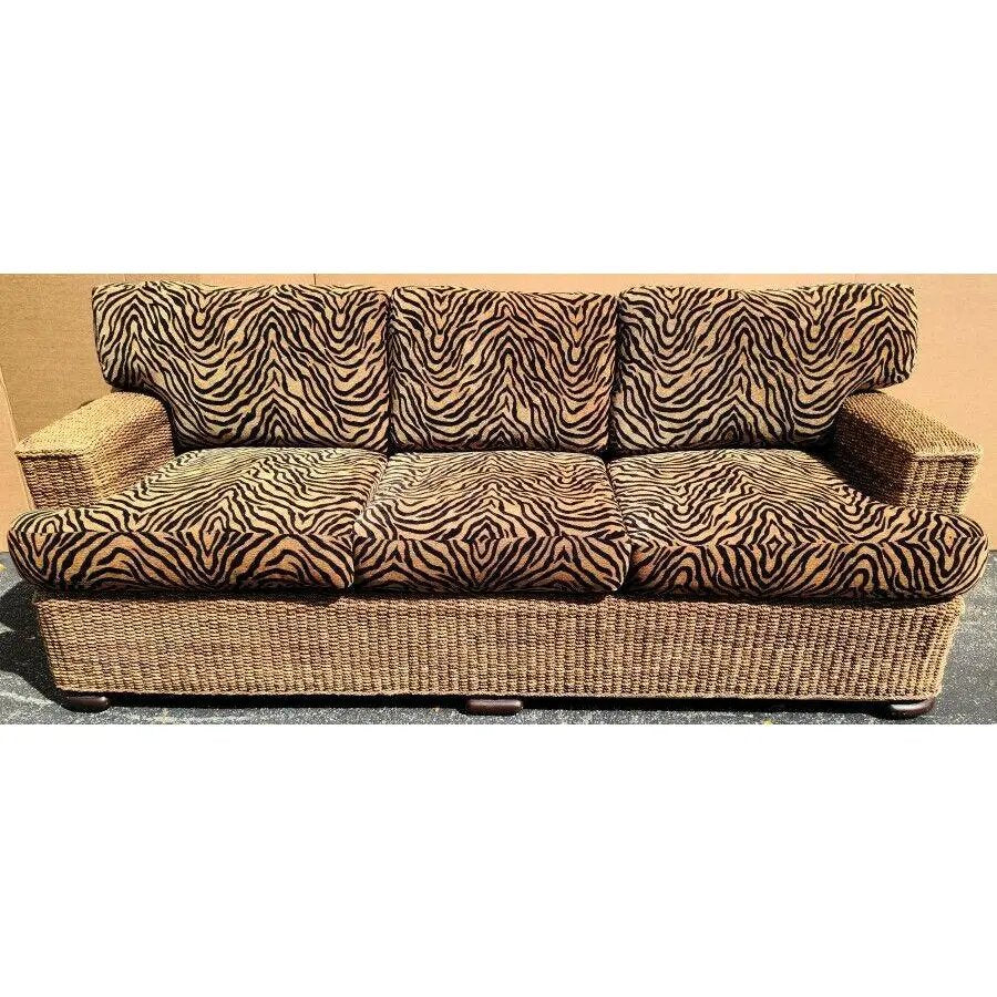 Lexington Henry Link Hand Crafted Woven Raffia Sofa