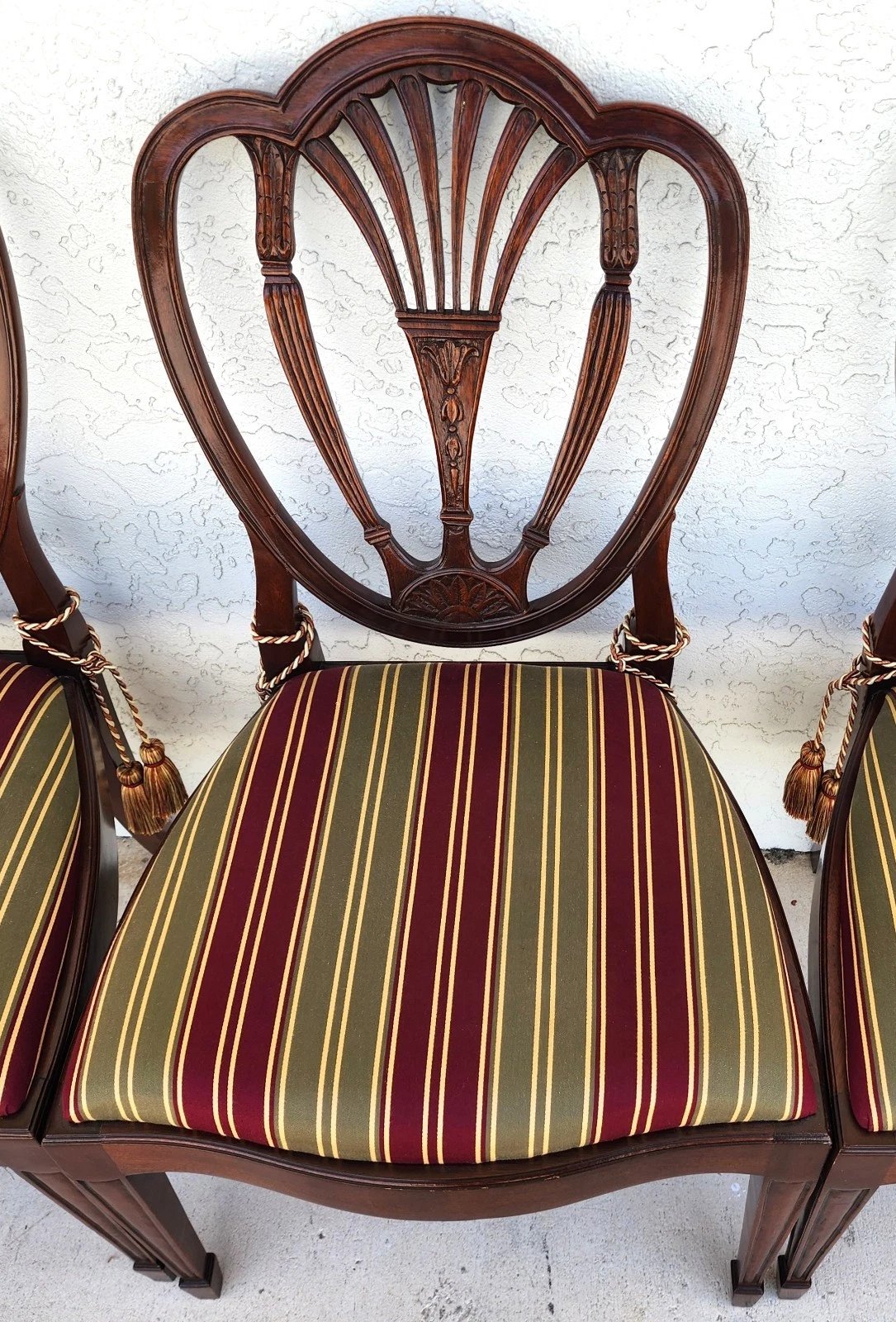 Hepplewhite Shield Back Mahogany Chairs Set of 6