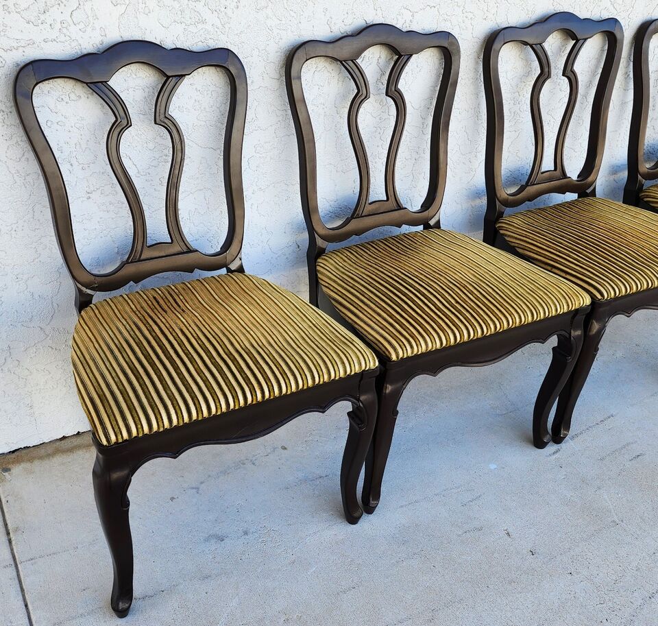 Antique Mahogany French Dining Chairs Set of 4