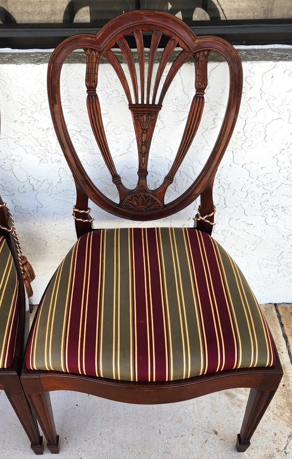 Hepplewhite Shield Back Mahogany Chairs Set of 6