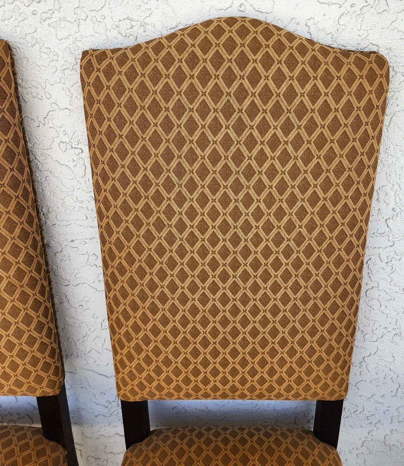 Antique English Dining Chairs High Back Set of 8