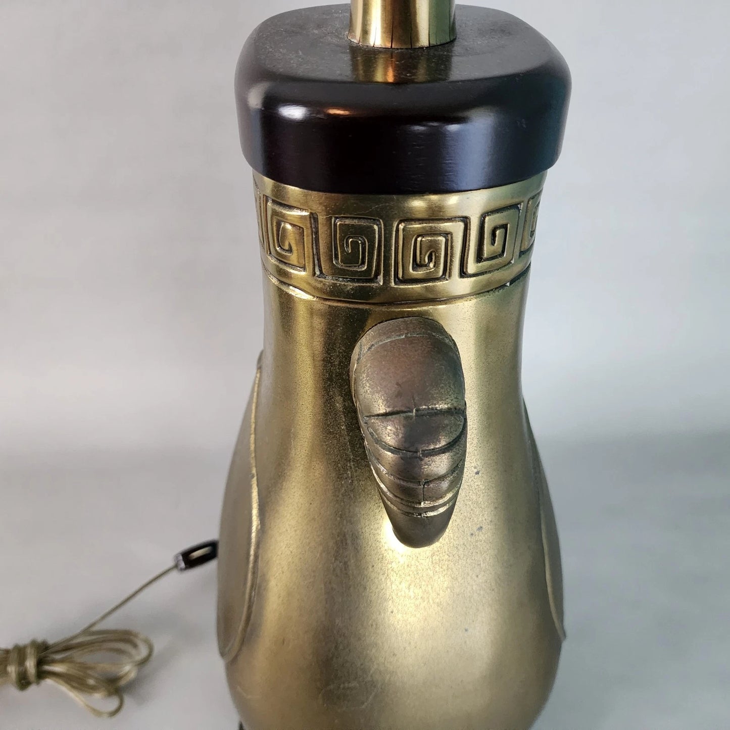 Paul Hanson Table Lamp Brass Elephants