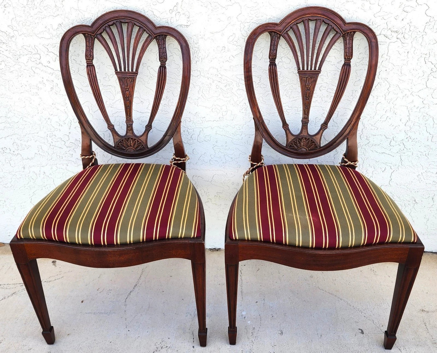 Hepplewhite Shield Back Mahogany Chairs Set of 6