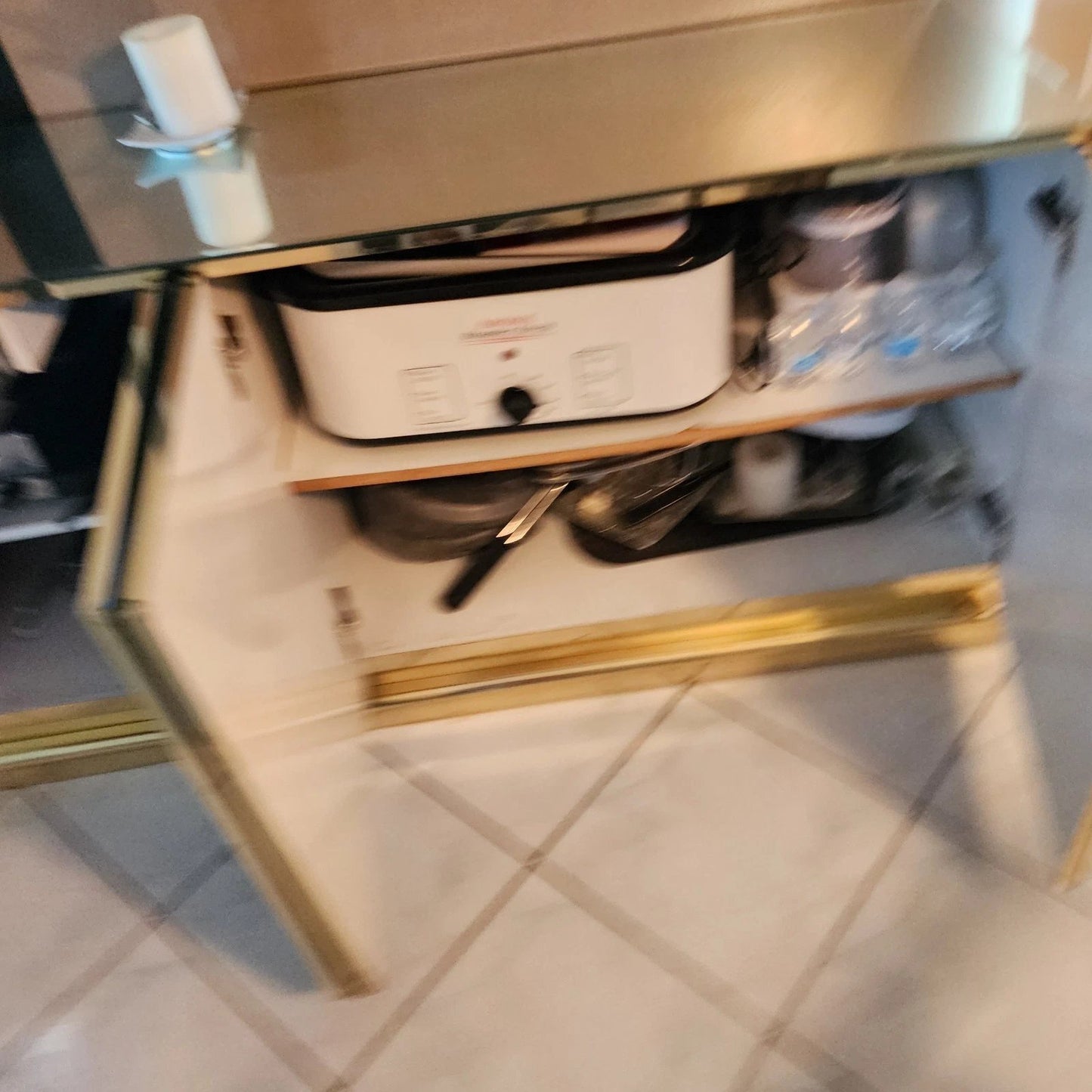 Vintage Ello Style Mirrored Buffet Sideboard