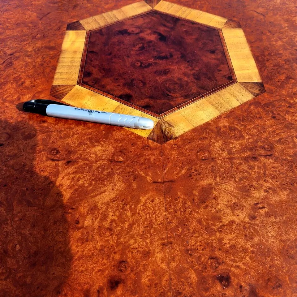 Walnut Center Table Bookcase by ARTHUR BRETT England