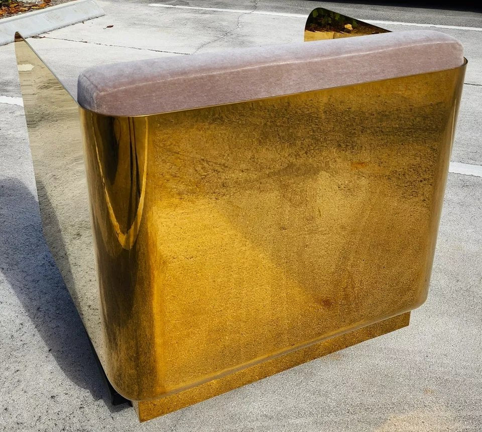 Andrew Martin Polished Metal Occasional Chair
