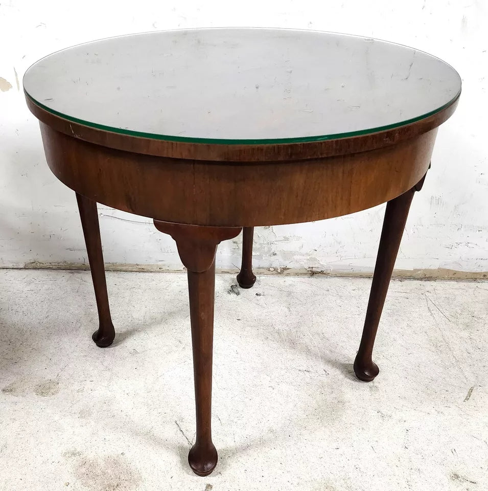 Baker Side Center Lamp Table Glass Top
