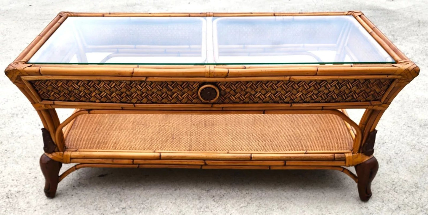 Bamboo Wicker Coffee Table