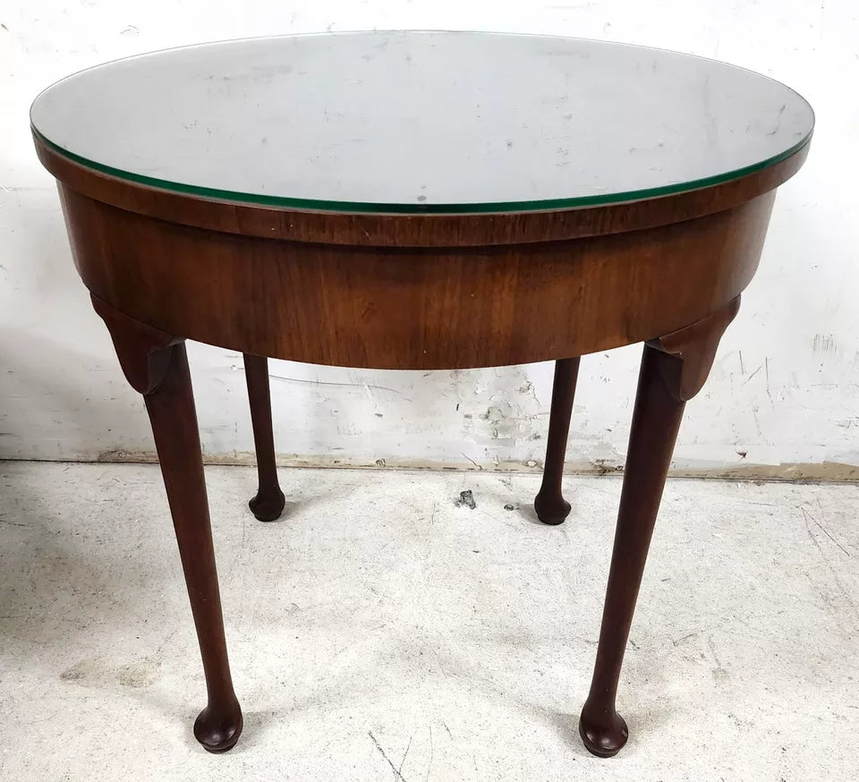 Baker Side Center Lamp Table Glass Top