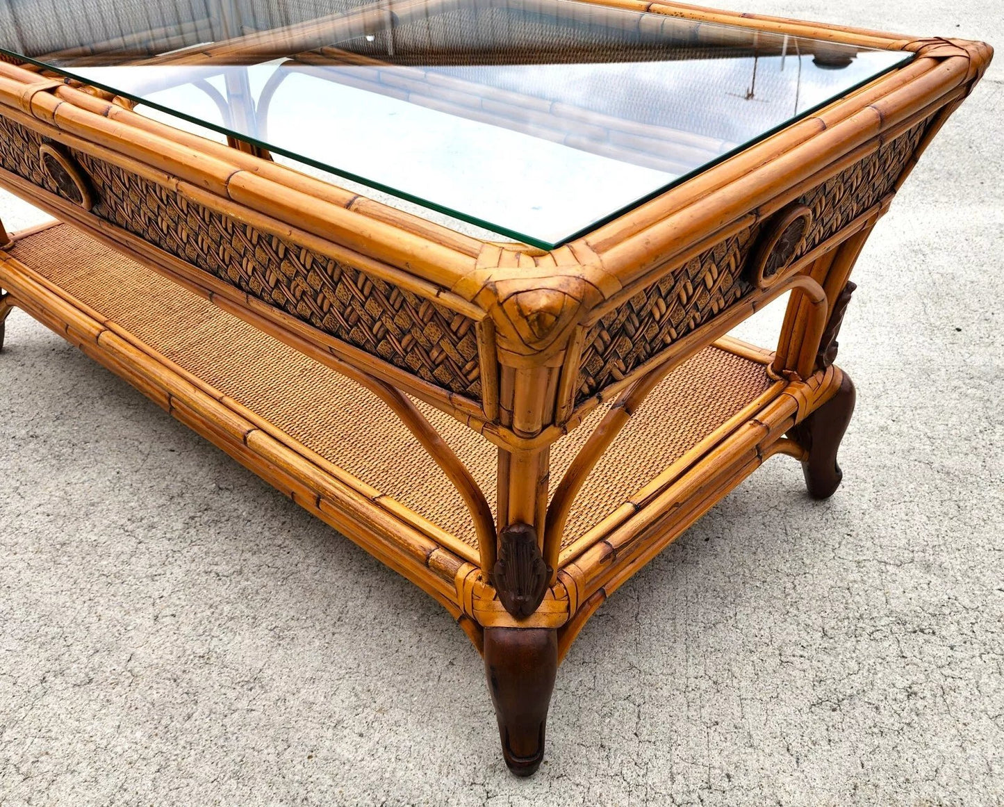Bamboo Wicker Coffee Table
