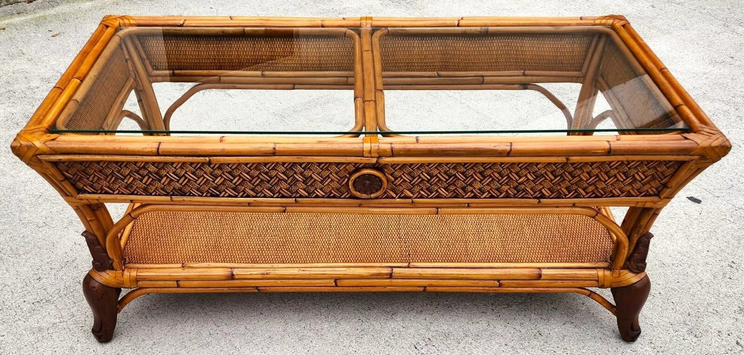 Bamboo Wicker Coffee Table