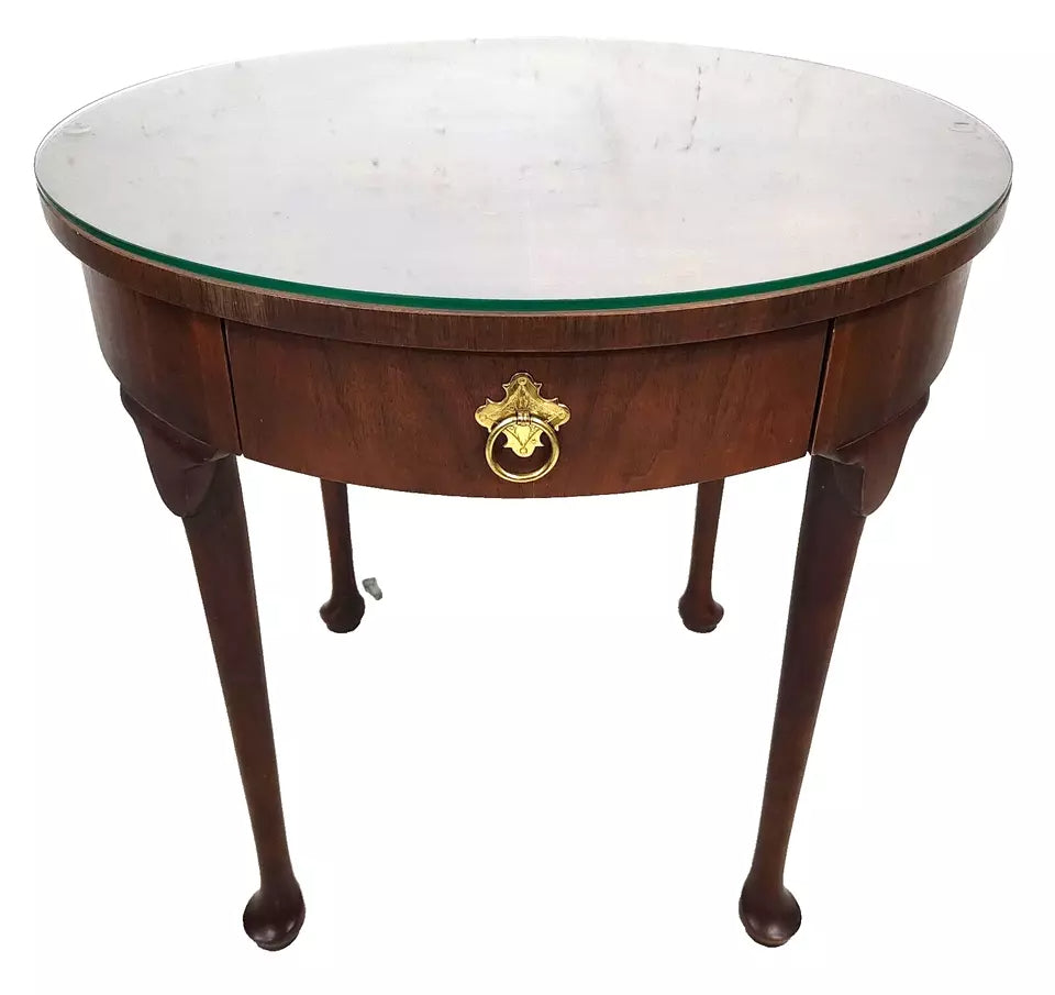Baker Side Center Lamp Table Glass Top