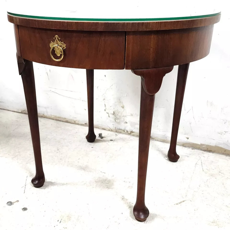 Baker Side Center Lamp Table Glass Top