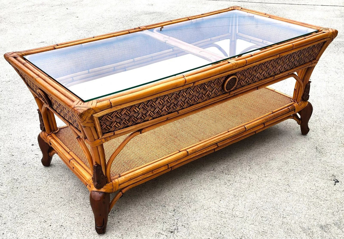 Bamboo Wicker Coffee Table