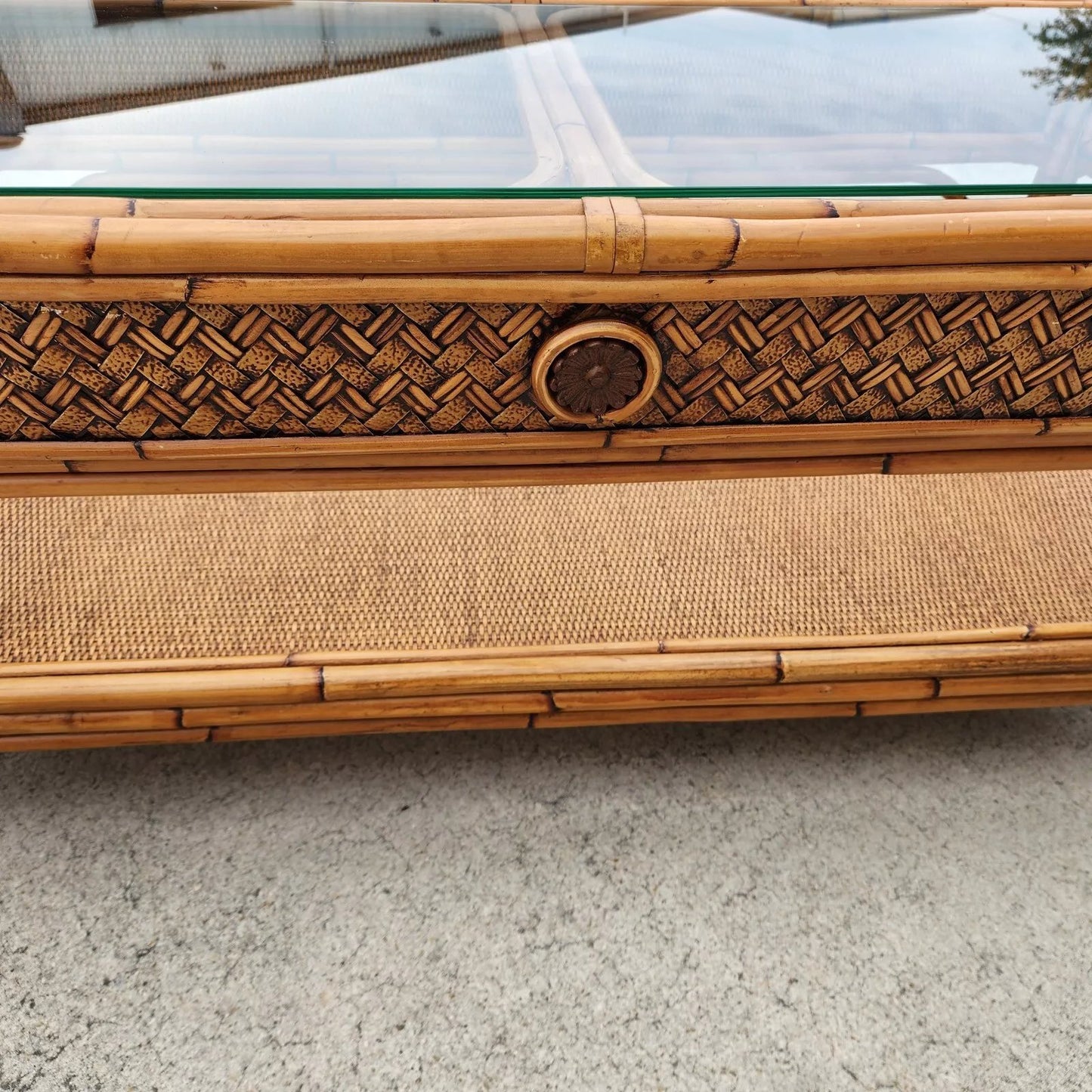 Bamboo Wicker Coffee Table