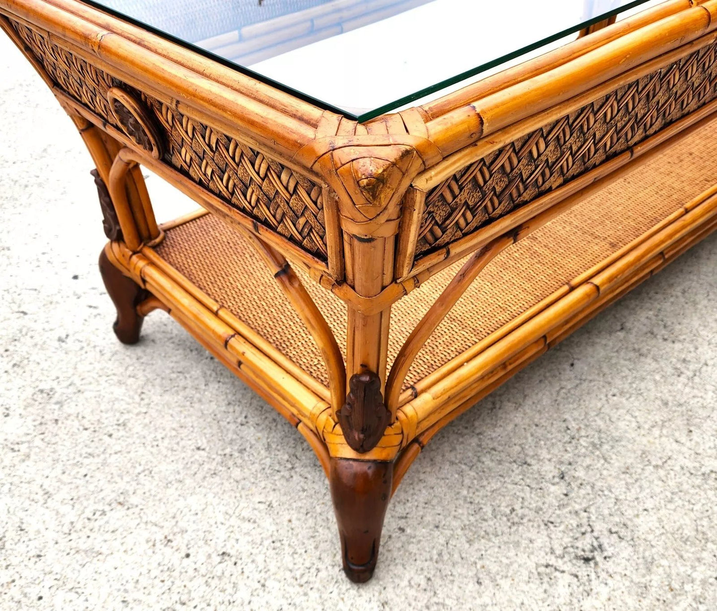 Bamboo Wicker Coffee Table