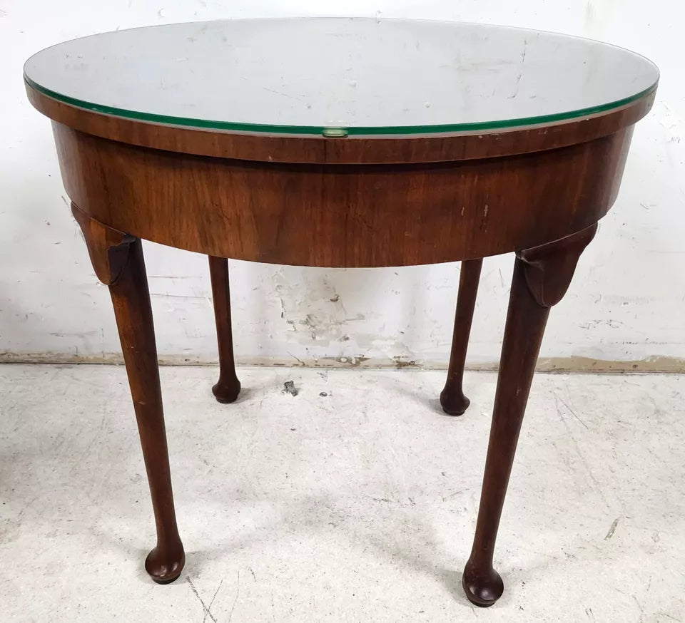 Baker Side Center Lamp Table Glass Top