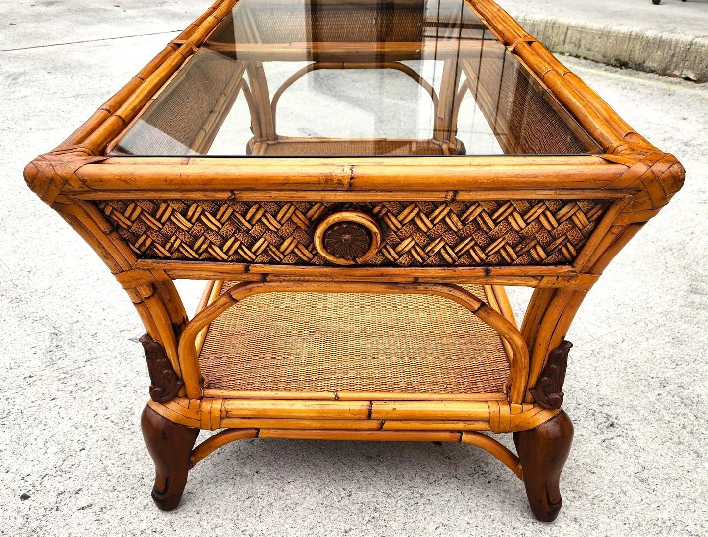 Bamboo Wicker Coffee Table