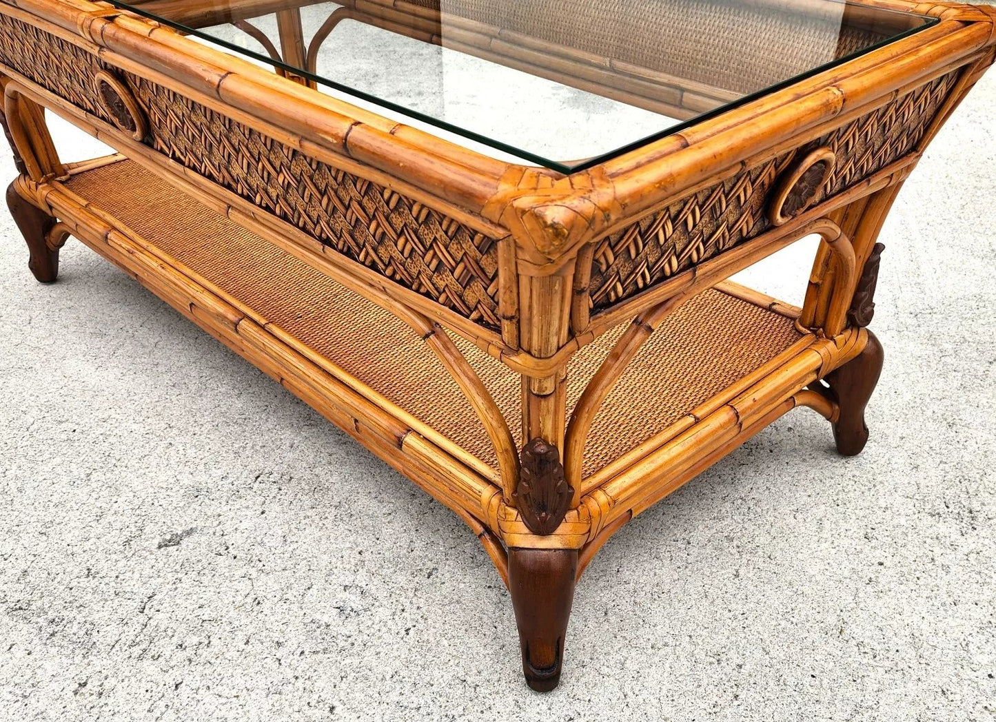 Bamboo Wicker Coffee Table
