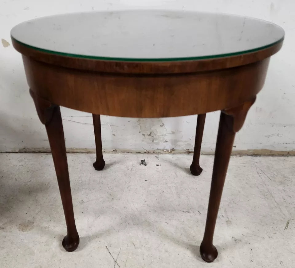 Baker Side Center Lamp Table Glass Top