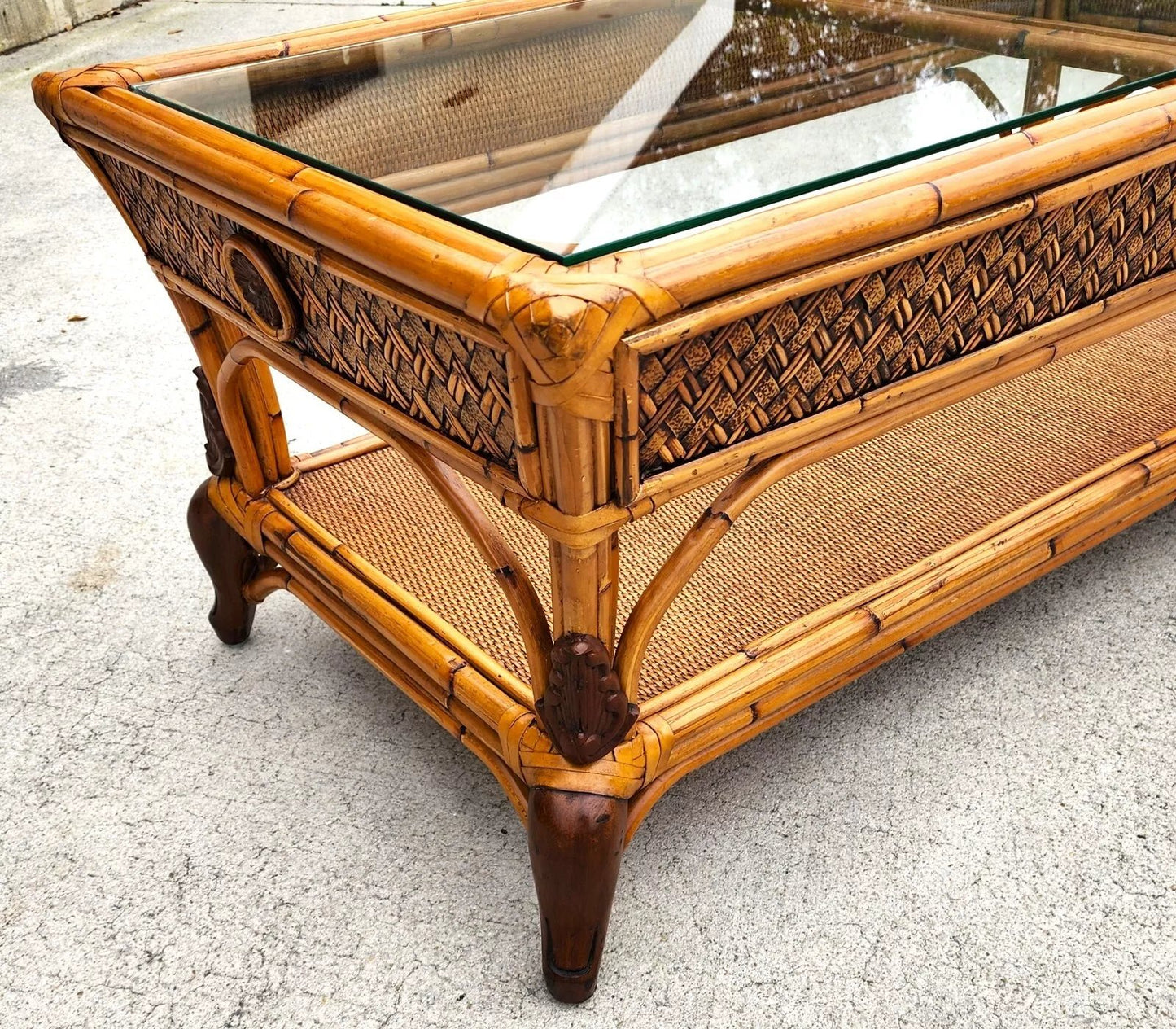 Bamboo Wicker Coffee Table