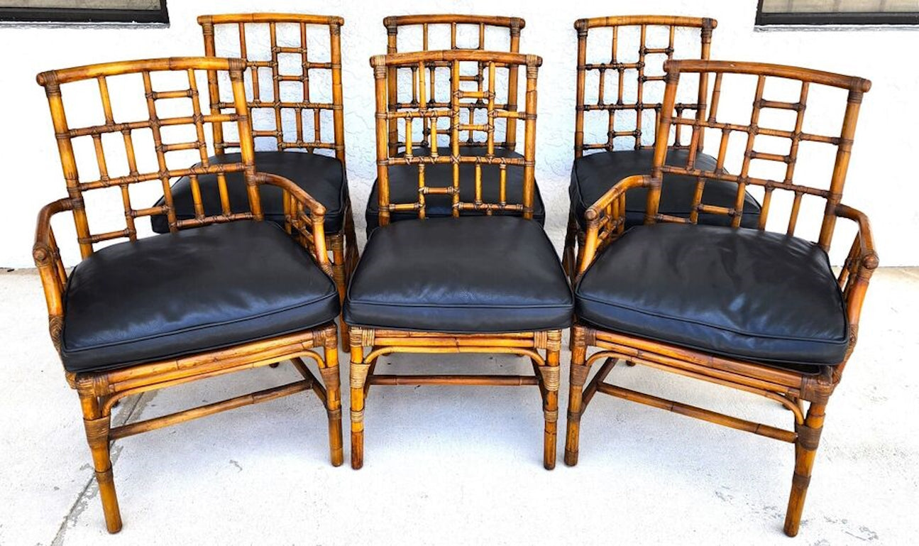 Baker Bamboo Dining Chairs