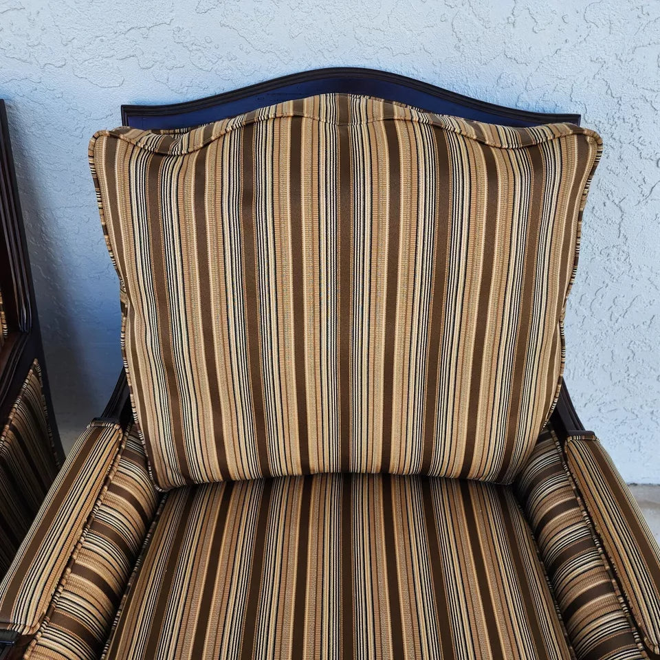 Bergere Club Armchairs by Fairfield Pair