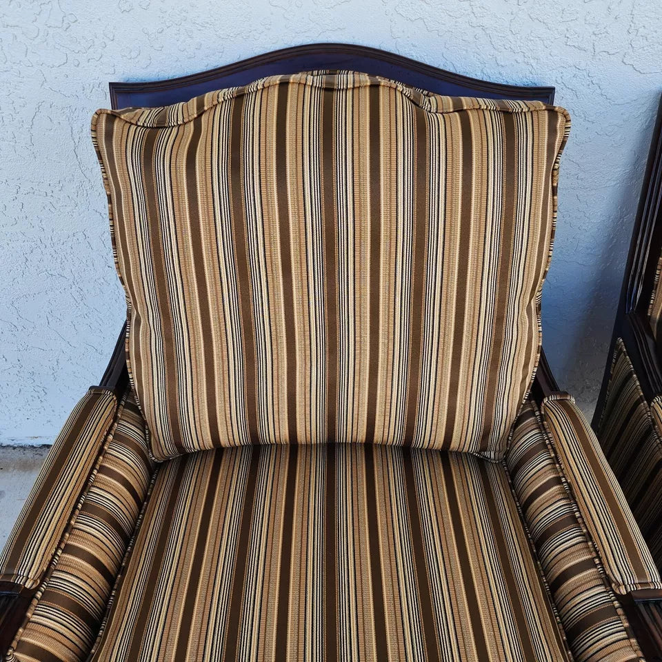 Bergere Club Armchairs by Fairfield Pair