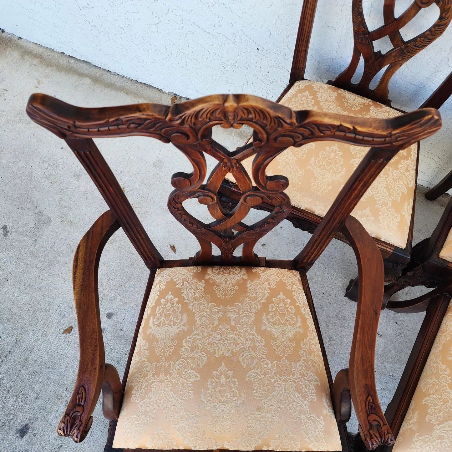 Antique Chippendale Dining Chairs Set of 8