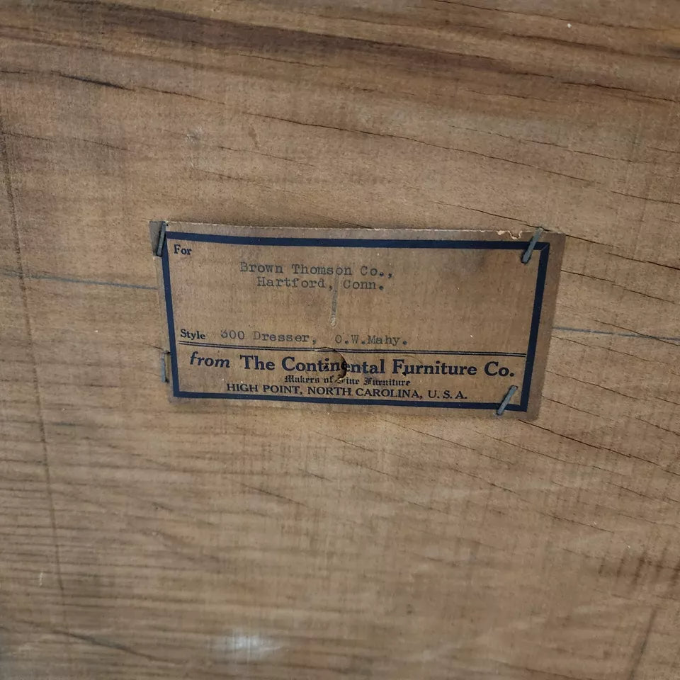 Mid Century CONTINENTAL FURNITURE Co Chest of Drawers