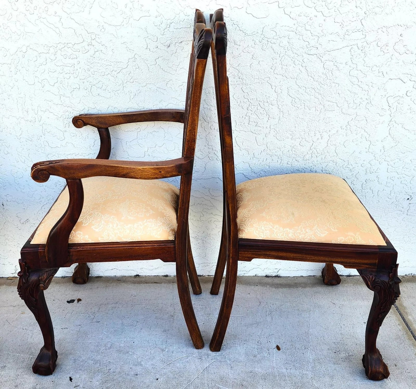 Antique Chippendale Dining Chairs Set of 8