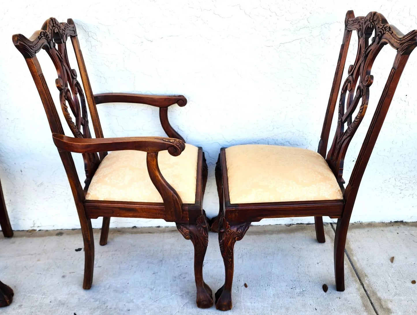 Antique Chippendale Dining Chairs Set of 8