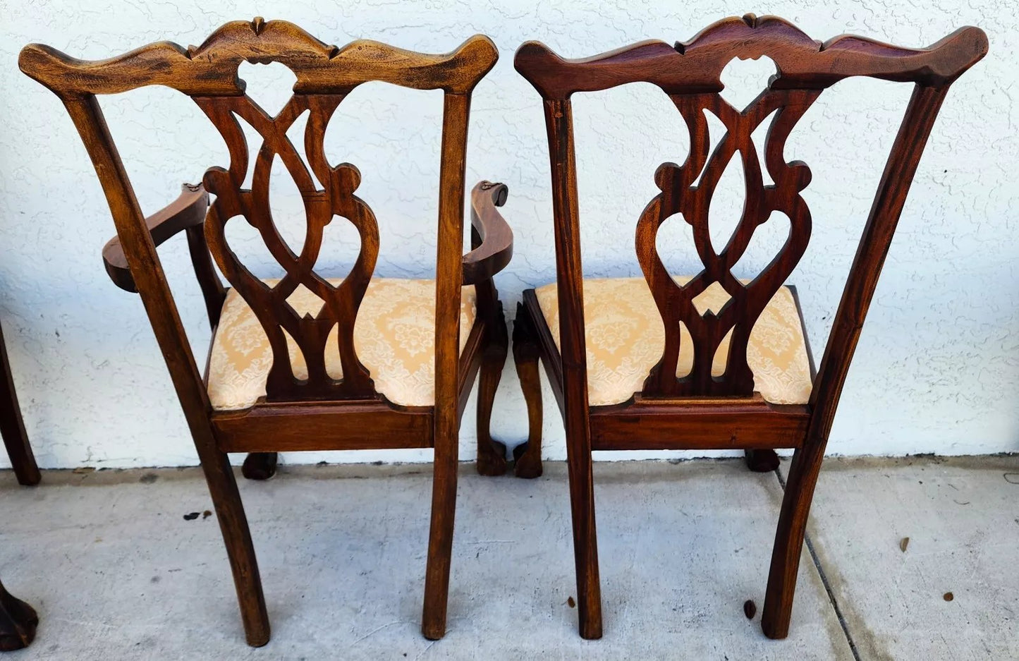 Antique Chippendale Dining Chairs Set of 8