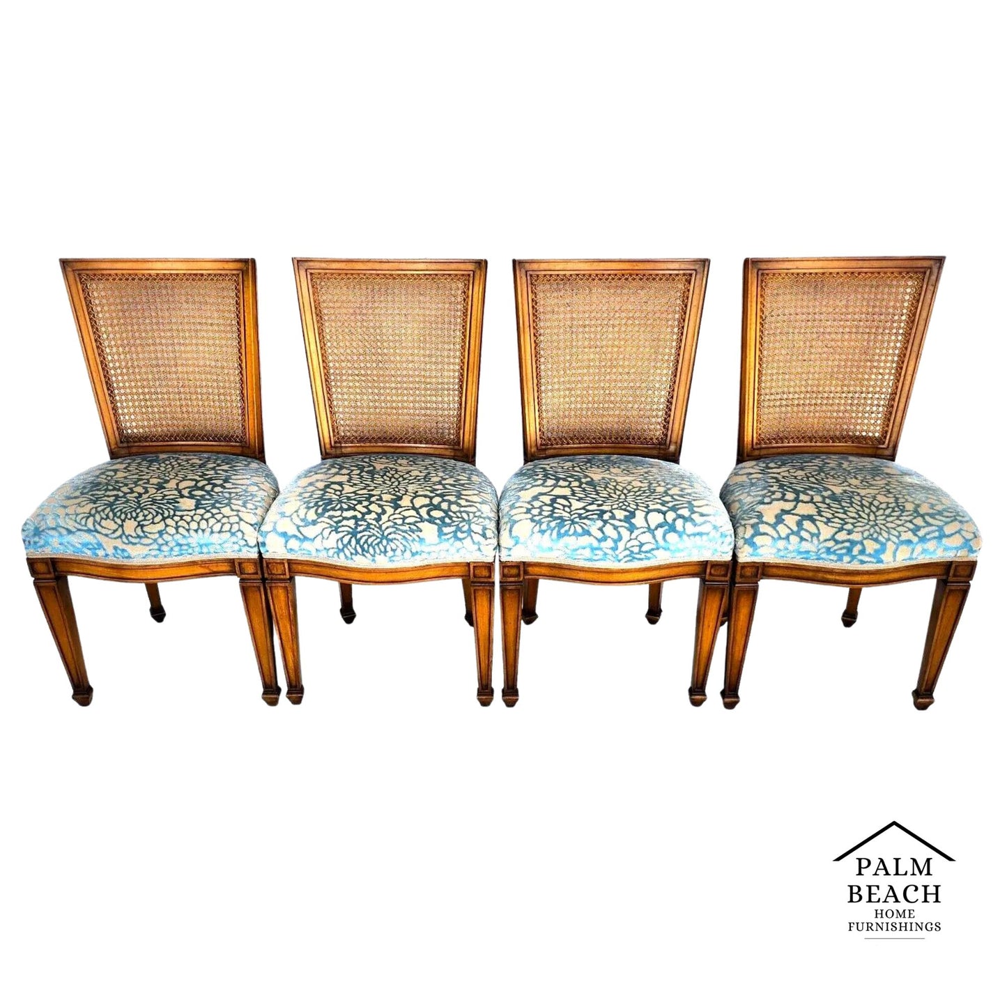 Vintage Cane Dining Chairs by Karges