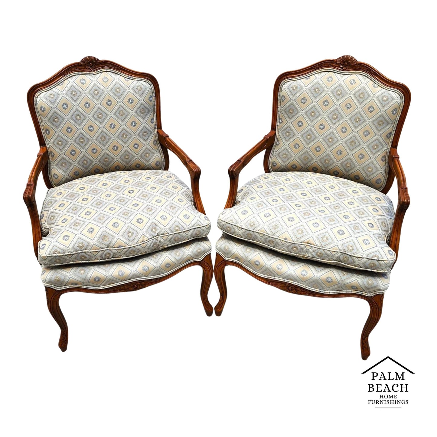Vintage French Armchairs Louis XV