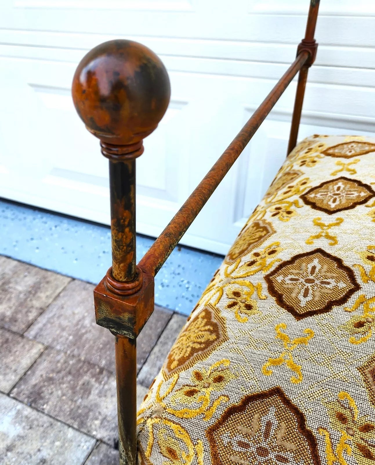 Antique Iron Daybed Bench