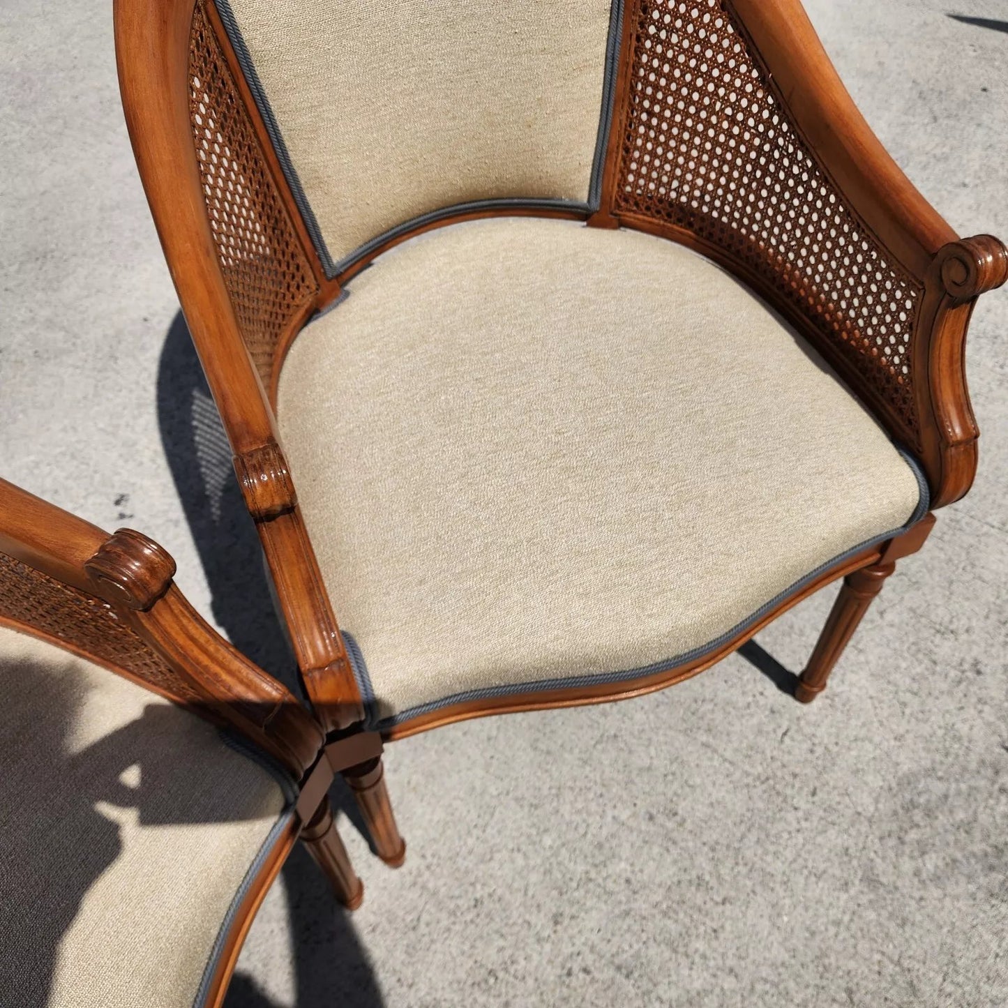 Vintage French Regency Chairs Pair