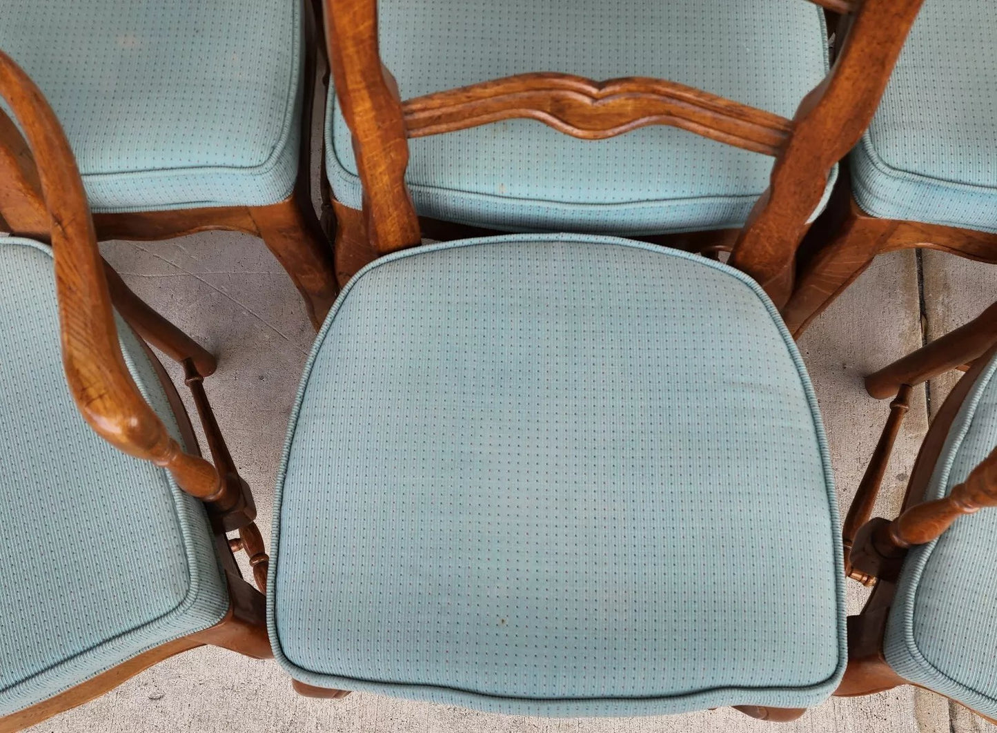 Vintage French Country Dining Chairs Set of 8