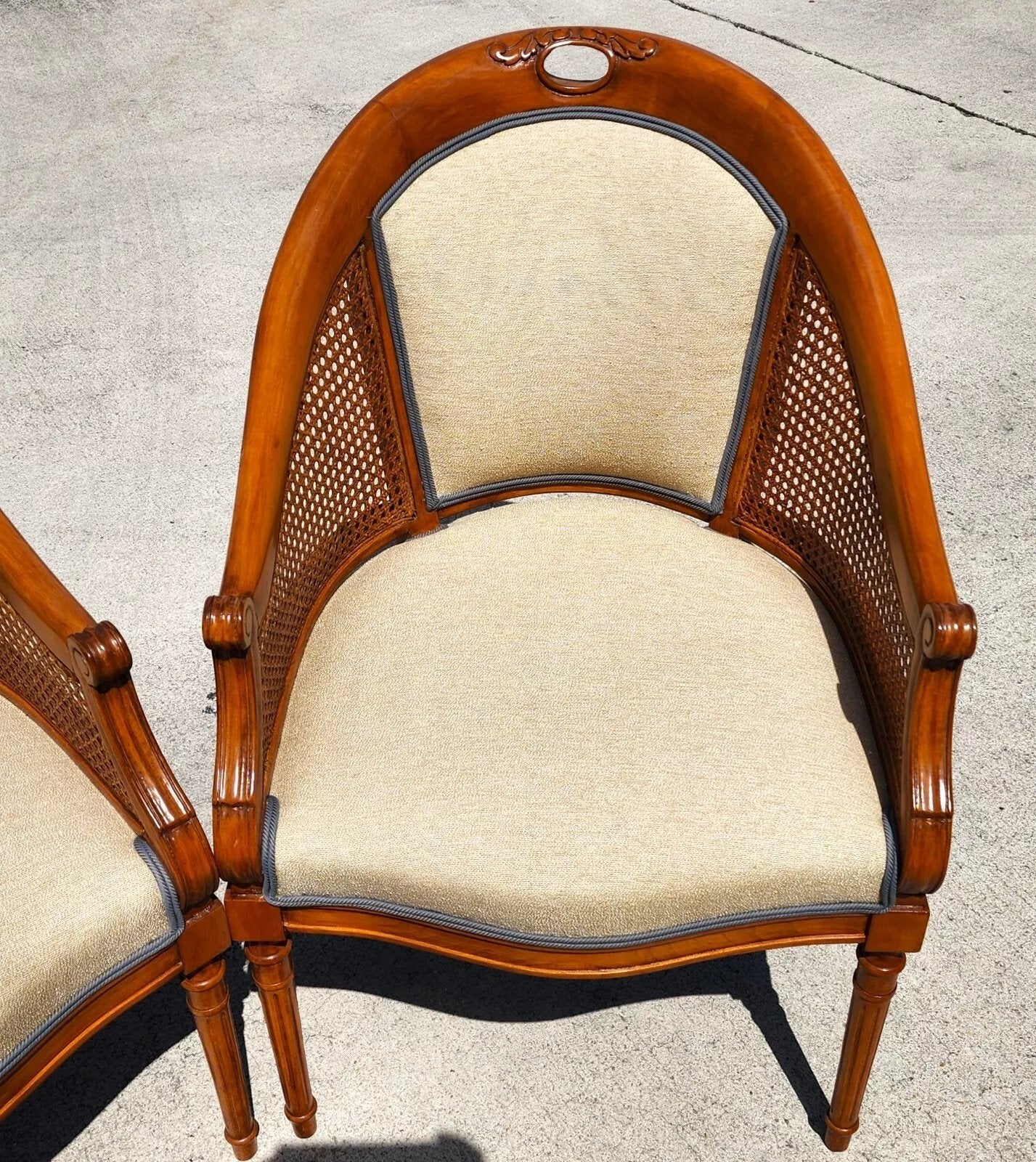 Vintage French Regency Chairs Pair