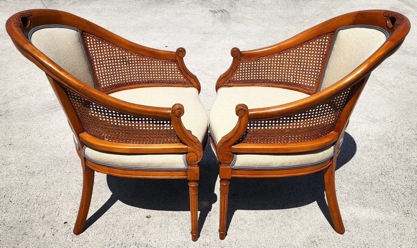 Vintage French Regency Chairs Pair